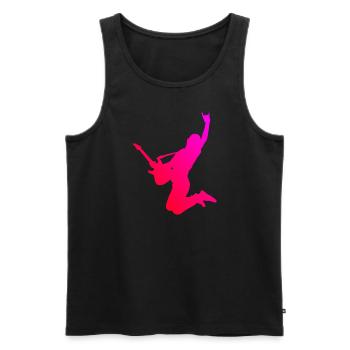Egitarre Gitarre Guitar Herren Damen electronic gu - Männer Premium Bio Tank Top - Schwarz - Vorne - Michal (187cm)