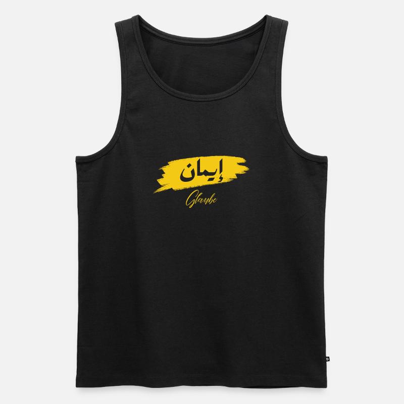 Iman - Glaube - Männer Premium Bio Tank Top - Schwarz