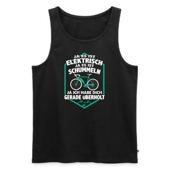 Ja Es Ist Elektrisch Ja Es Ist Schummeln - Männer Premium Bio Tank Top - Schwarz - Vorne - AI Model Male 178 light (178cm)
