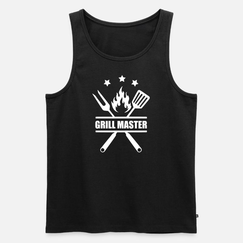 Grillmaster BBQ Master - Männer Premium Bio Tank Top - Schwarz