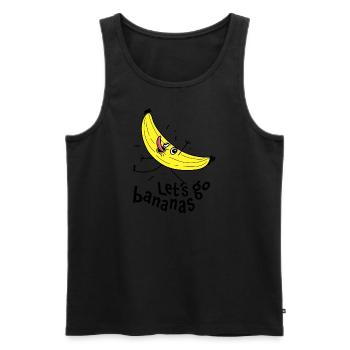 Let's go bananas – Let's go a little crazy - Men's Premium Organic Tank Top - black - Front - AI Model Male 178 light (178cm)