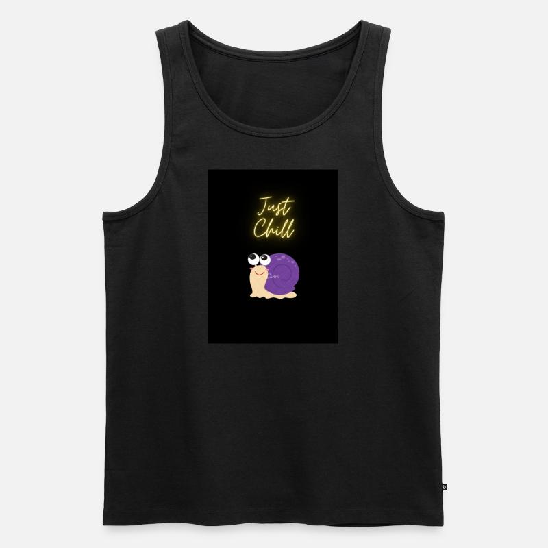 JUST CHILL - Männer Premium Bio Tank Top - Schwarz