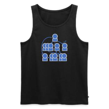 Firmen Organigramm - alles klar? - Männer Premium Bio Tank Top - Schwarz - Vorne - AI Model Male 178 light (178cm)