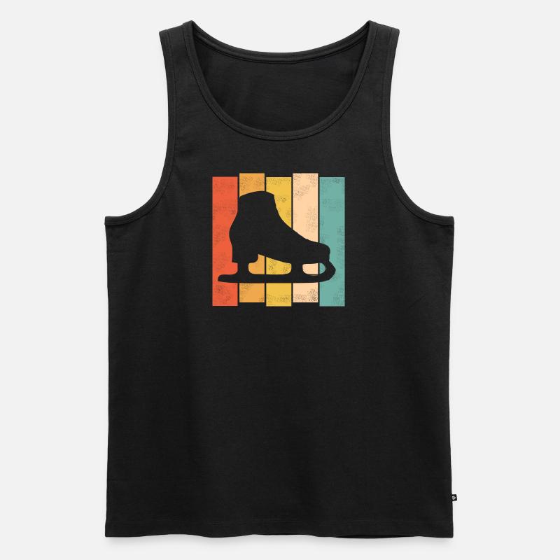 Schlittschuh - Männer Premium Bio Tank Top - Schwarz