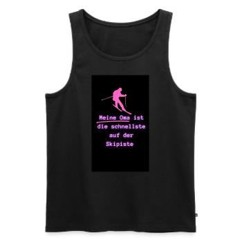 Schnellste Oma auf der Skipiste - Männer Premium Bio Tank Top - Schwarz - Vorne - Michal (187cm)