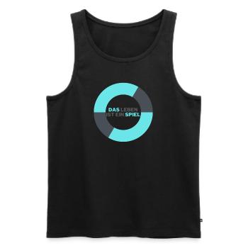 Das Leben ist ein spiel - Männer Premium Bio Tank Top - Schwarz - Vorne - AI Model Male 178 light (178cm)