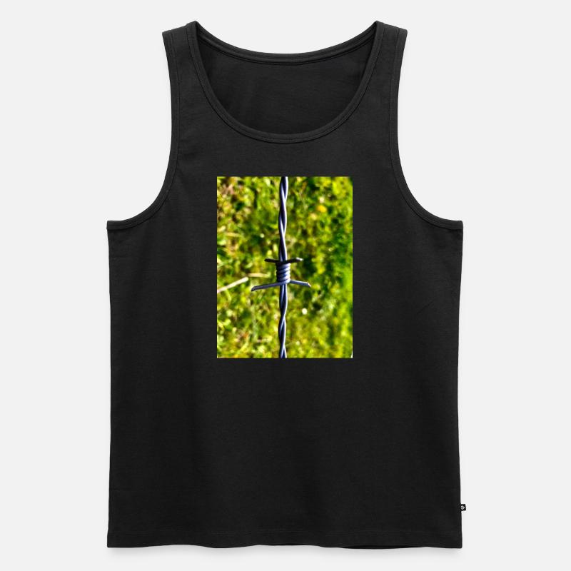 Draht - Männer Premium Bio Tank Top - Schwarz