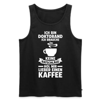 Doktor Abschluss Doktorand Promotion Doktortitel - Männer Premium Bio Tank Top - Schwarz - Vorne - Michal (187cm)