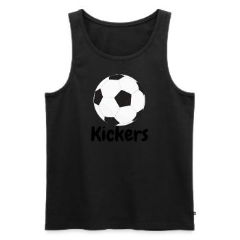 Ich bin ein Fußballer! - Männer Premium Bio Tank Top - Schwarz - Vorne - AI Model Male 178 light (178cm)