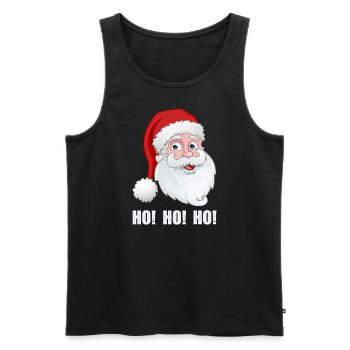 Père Noël ho ho ho - Débardeur bio Premium Homme - noir - Devant - Michal (187cm)