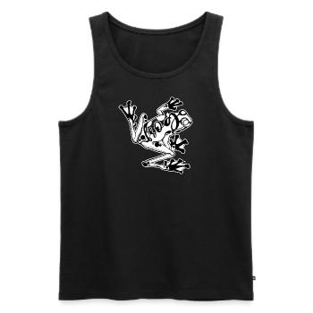 Frosch // Illustration - Männer Premium Bio Tank Top - Schwarz - Vorne - AI Model Male 178 light (178cm)