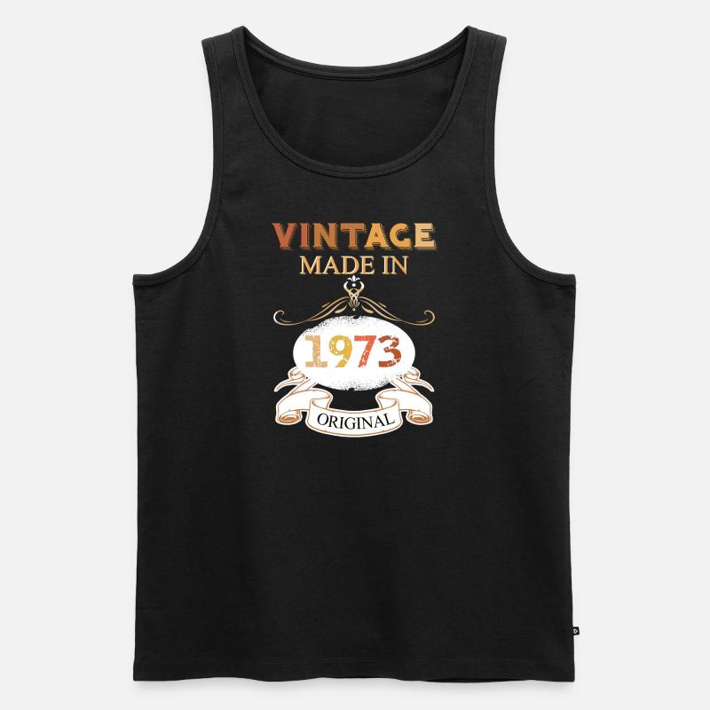 50. Geburtstag Vintage Geschenk Geschenkidee - Männer Premium Bio Tank Top - Schwarz
