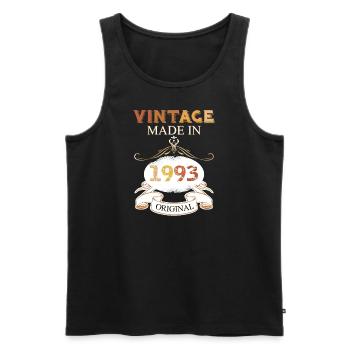 30. Geburtstag Vintage Geschenk Geschenkidee - Männer Premium Bio Tank Top - Schwarz - Vorne - Michal (187cm)