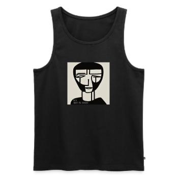 ARTWORK2 - Männer Premium Bio Tank Top - Schwarz - Vorne - AI Model Male 178 light (178cm)