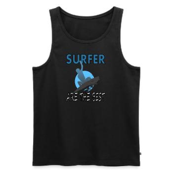 Surfer Water Sports Surfer Surfboard Gift - Men's Premium Organic Tank Top - black - Front - Michal (187cm)
