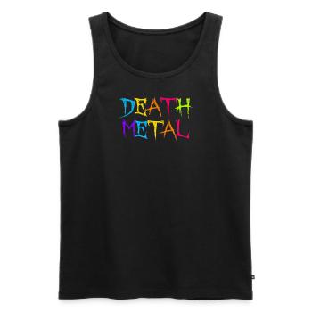 Lustiges Death Metal Pink Sarkastischer Metal - Männer Premium Bio Tank Top - Schwarz - Vorne - Michal (187cm)