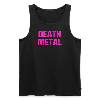 Lustige Death Metal Regenbogenfarben Metalhead - Männer Premium Bio Tank Top - Schwarz - Vorne - Michal (187cm)
