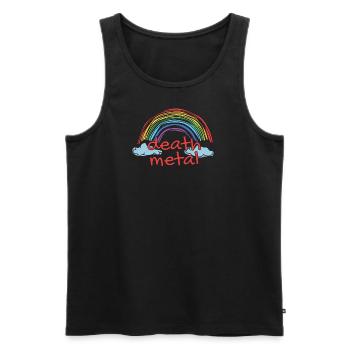 Lustiger Death Metal Sarkastischer Metal Metalhead - Männer Premium Bio Tank Top - Schwarz - Vorne - Michal (187cm)