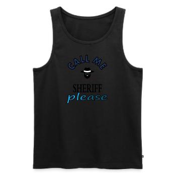 Sheriff Polizei Polizist Polizeistation Geschenk - Männer Premium Bio Tank Top - Schwarz - Vorne - AI Model Male 178 light (178cm)