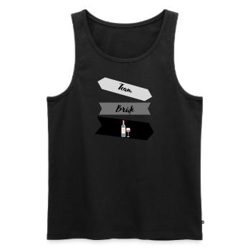 Tram Bride - Männer Premium Bio Tank Top - Schwarz - Vorne - AI Model Male 178 light (178cm)
