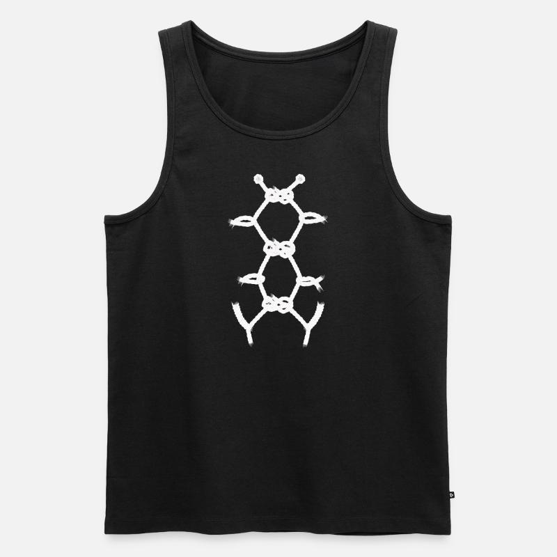 Karada Shibari white - Männer Premium Bio Tank Top - Schwarz