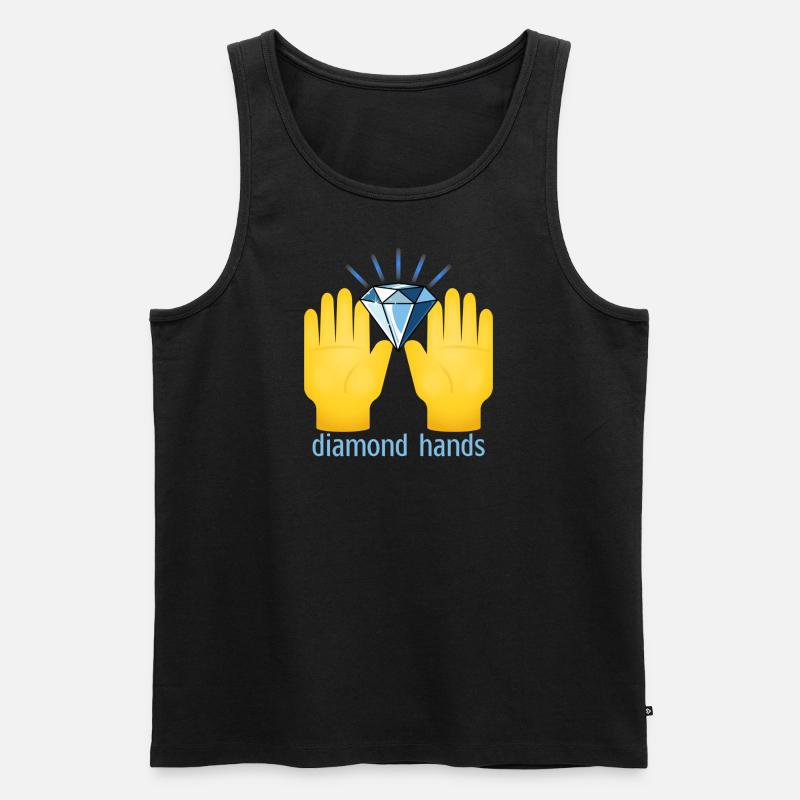 Diamond hands bitcoin - Männer Premium Bio Tank Top - Schwarz