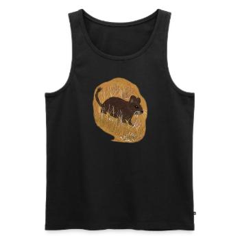 A degu - Men's Premium Organic Tank Top - black - Front - AI Model Male 178 light (178cm)
