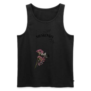 Memento Mori - Männer Premium Bio Tank Top - Schwarz - Vorne - Michal (187cm)