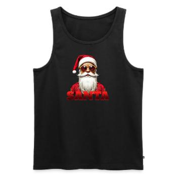 Santa Claus is smiling - Männer Premium Bio Tank Top - Schwarz - Vorne - Michal (187cm)