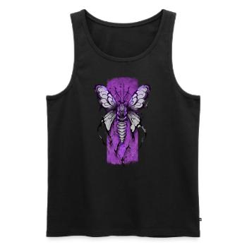 Enchanting Nocturne: Mystical Moth - Men's Premium Organic Tank Top - black - Front - AI Model Male 178 light (178cm)