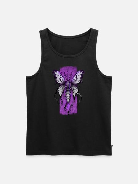 Enchanting Nocturne: Mystical Moth - Men's Premium Organic Tank Top - black