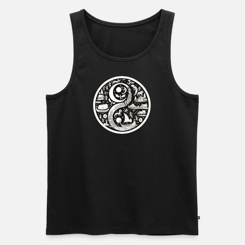 Mythos und Geschichte - Männer Premium Bio Tank Top - Schwarz
