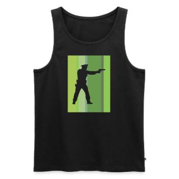 Beamter Sicherheit - Männer Premium Bio Tank Top - Schwarz - Vorne - Michal (187cm)