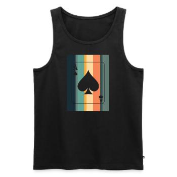 Poker Casino - Männer Premium Bio Tank Top - Schwarz - Vorne - AI Model Male 178 light (178cm)