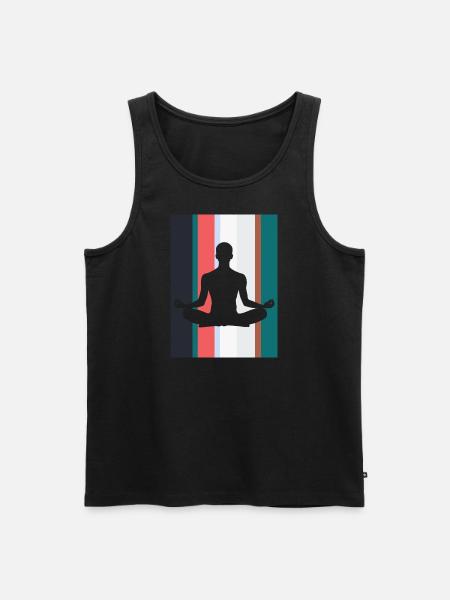 Meditation Spiritualitaet - Männer Premium Bio Tank Top - Schwarz