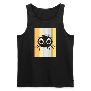 Tarentule Insecte Effrayant Crawly - Débardeur bio Premium Homme - noir - Devant - AI Model Male 178 light (178cm)