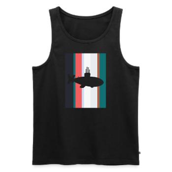 Submarine Ship Submarine - Men's Premium Organic Tank Top - black - Front - AI Model Male 178 light (178cm)