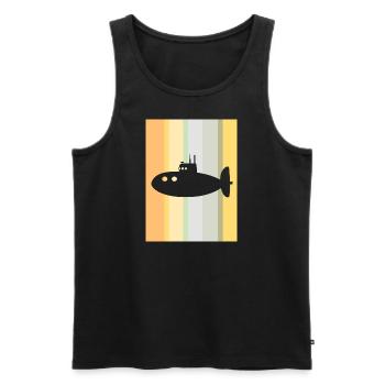 Uboot Schiff Unterwasser - Männer Premium Bio Tank Top - Schwarz - Vorne - AI Model Male 178 light (178cm)