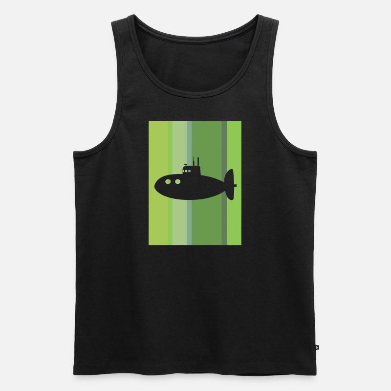 Schiff Kriegsschiff - Männer Premium Bio Tank Top - Schwarz
