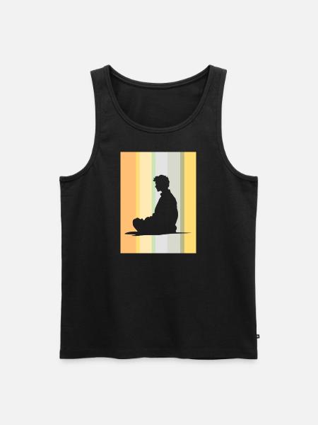 Meditation Innerer Frieden - Männer Premium Bio Tank Top - Schwarz
