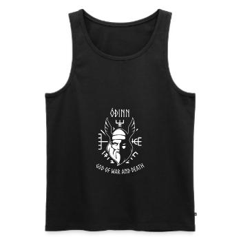 Cadeau de mythologie nordique | Dieux Nordiques, Déesses & - Débardeur bio Premium Homme - noir - Devant - Michal (187cm)