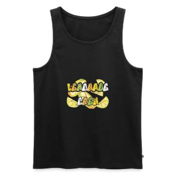 Zitronenlimonade Zitronen Limonade Lemonade Crew - Men's Premium Organic Tank Top - black - Front - AI Model Male 178 light (178cm)