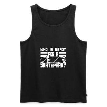 Skateboard Art Pour Garçons Filles Hommes Skateboard Cadeaux - Débardeur bio Premium Homme - noir - Devant - Michal (187cm)