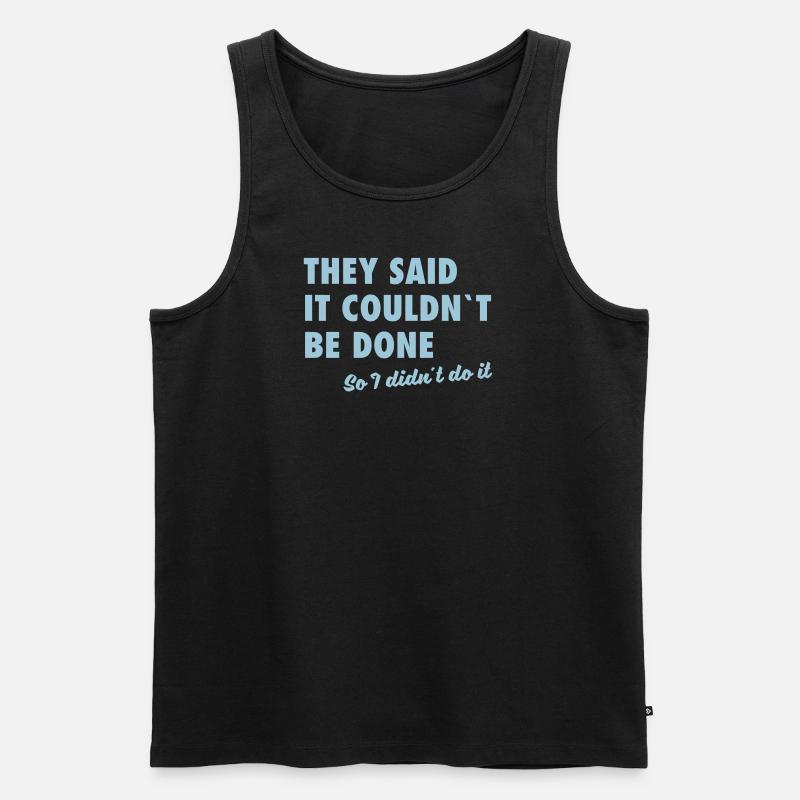 I didn´t do it - Männer Premium Bio Tank Top - Schwarz