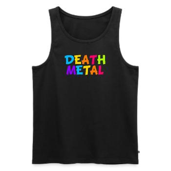 Lustige Death Metal Regenbogenfarben Metalhead - Männer Premium Bio Tank Top - Schwarz - Vorne - Michal (187cm)