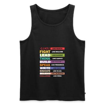 Black Lives Matter - Black Leaders Text Design - Männer Premium Bio Tank Top - Schwarz - Vorne - AI Model Male 178 light (178cm)