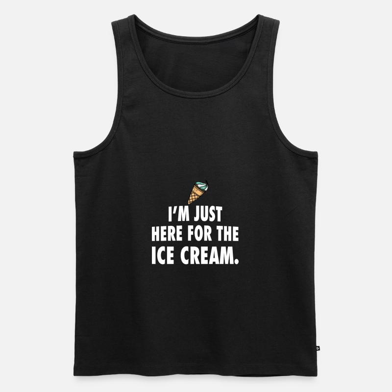 Eiscreme Eis - Männer Premium Bio Tank Top - Schwarz