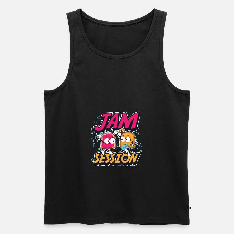 Jam Session - Männer Premium Bio Tank Top - Schwarz
