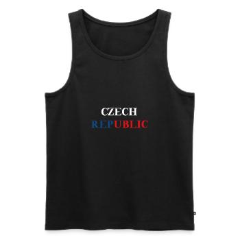 Tschechien Tschechische Republik Geschenkidee - Männer Premium Bio Tank Top - Schwarz - Vorne - AI Model Male 178 light (178cm)