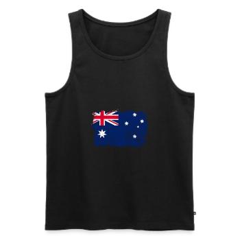Australian Flag - Men's Premium Organic Tank Top - black - Front - AI Model Male 178 light (178cm)